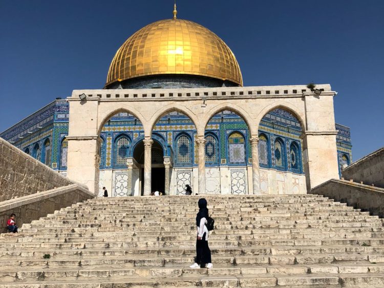 Coupole en or dôme du rocher en palestine